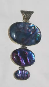 NUOVO ciondolo in argento sterling con cerniera Abalone Bali firmato - Foto 1 di 2