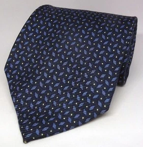 NWOT Men's Lauren Ralph Lauren Blue Gold Geometric Green Label Silk Tie USA - Picture 1 of 4