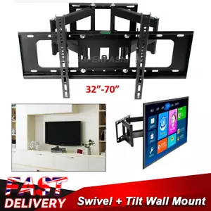 TV Wall Bracket Mount Swivel for Samsung LG Toshiba 32 40 50 55 65 75 Inch Tilt - Picture 1 of 12