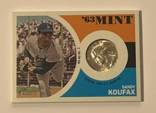 2012 Topps Heritage Sandy Koufax 63 Mint Quarter Coin Relic NM