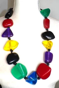 Sobral Mix 2023 Cusco Big Chunky Bead Runway Statement Artist Made Necklace - Picture 1 of 6