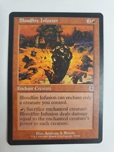 MTG Magic The Gathering Card Bloodfire Infusion Enchant Creature Red Apolcalypse - Picture 1 of 2
