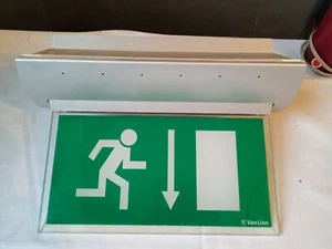 Notausgang Schild Exit Notleuchte Fluchtweg Licht Beleuchtung Leuchte l - Bild 1 von 3