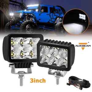 AUXBEAM 2PCS 3inch LED Work Lights Square Combo Beam Pods Truck For Hummer Jeep - Picture 1 of 12