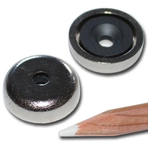 50 HARTFERRIT FLACHGREIFER D20x7,5 mm FERRIT MAGNETE KONISCHE SENKUNG 2,7 KG - Bild 1 von 2