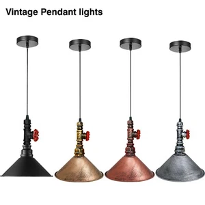 Rohr Pendelleuchten Metall Industrial Vintage Decke Retro Loft Pendelleuchten - Bild 1 von 16