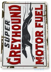 SUPER GREYHOUND 11 X 8 TIN SIGN AUTO AUTOMOBILE MECHANIC ADVERTISEMENT STATION  - Picture 1 of 1