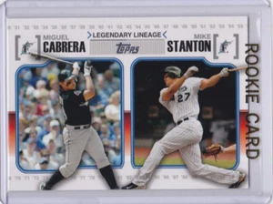 GIANCARLO STANTON ROOKIE CARD Topps RC Dual MIGUEL CABRERA Marlins Baseball LE! - Picture 1 of 2