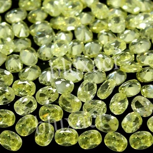 100 Stck. Lot Zertifiziert Tansania Gelber Tansanit 3x2,5 mm Natürlicher Oval Edelstein - Bild 1 von 8