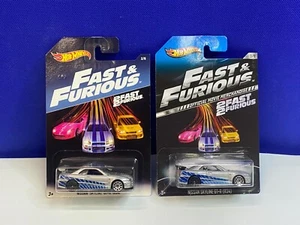 HOT WHEELS FAST & FURIOUS EXCLUSIVE NISSAN SKYLINE (R34) LOT OF 2 W/ ERRORS - Picture 1 of 11