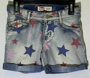 Lei Chelsea Lowerise Girl Junior Denim Stars Jean Shorts Regular Size 7 - Picture 1 of 8