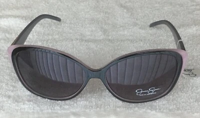 Gafas de sol Jessica Simpson ojo de gato negras con rosa/gris oscuro J5012 OX NUEVAS CON ETIQUETAS Foto 1 de 4