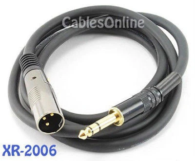6ft. Premium XLR Male to 1/4 inch TRS Male Audio Cable
