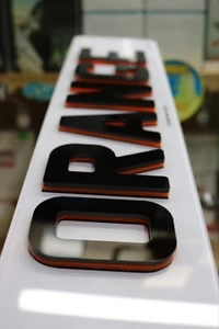 4D 5MM NEON ORANGE NUMBER PLATES MOT, DVLA & UK RD COMPLIANT (SETOF2 *OFFER* - Picture 1 of 4