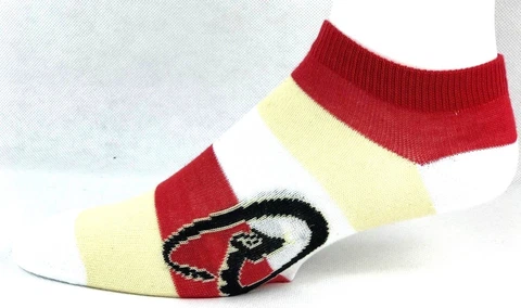 Arizona Diamondbacks Ladies Pro Stripe Ankle Socks Red Gold White Cover