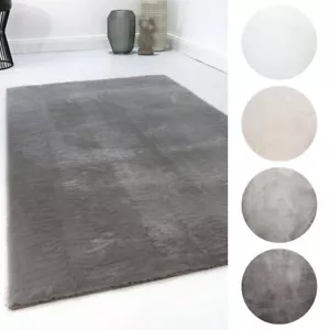 Teppich Kurzflor Wohnzimmer Wohnzimmerteppich Kunstfell Weich Modern Flauschig - Bild 1 von 41