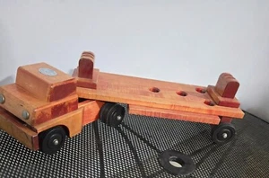 1960's Community Playthings Rifton NY Maple Wood Large Red Semi-Trailer Truck - Picture 1 of 7