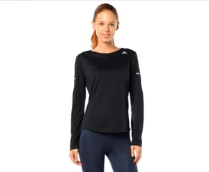 adidas Performance Womens Climalite LS Running Top Shirt Black BNWT AA5106 - Picture 1 of 8