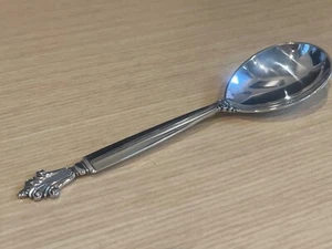 Georg Jensen Acanthus Solid Sterling Silver Straight Jam Spoon 6" No Monogram - Picture 1 of 5