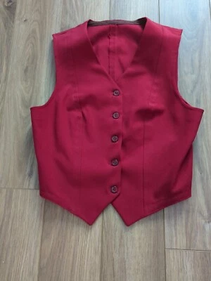 Chaleco de sillín Borgoña talla 8 Foto 1 de 2