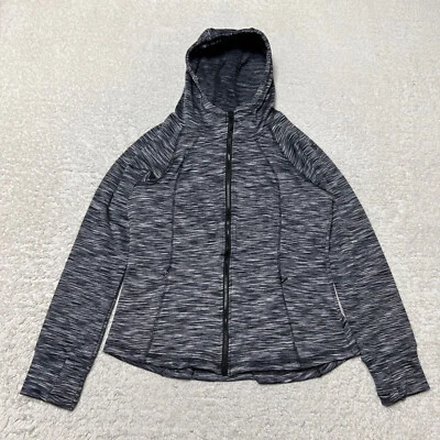 Chaqueta Spyder Mujer Grande Gris Jaspeado Entrenamiento Correr Cremallera Completa Sudadera con Capucha Foto 1 de 4