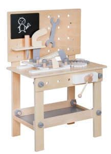 Banco de trabajo para niños Taller de madera Juguetes de madera con herramientas - Picture 1 of 5