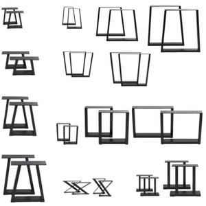 Metal Steel Table Legs Bench Legs Cross/A-Frame/Square/Trapezium Industrial UK - Picture 1 of 70
