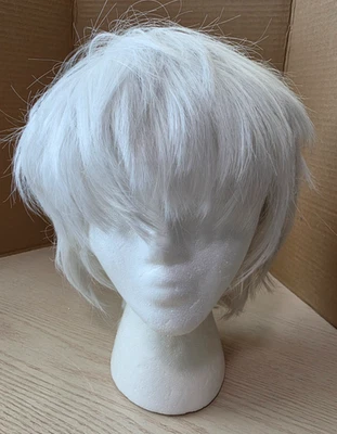 Novo sem marca? Peruca feminina branca prata cinza rede completa com nova tampa de peruca - Imagem 1 de 4