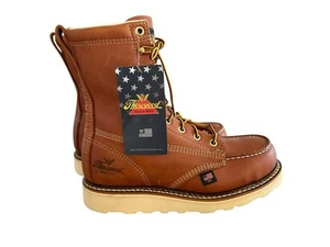 Neu mit Etikett Thorogood Damenstiefel 8 hergestellt in den USA 8" Mokassinnaht Keilabsatz American Heritage Work - Bild 1 von 11