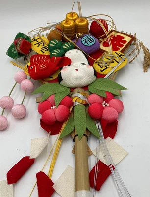 Japanische Deko Kumade Glück Bambus Rechen Ornament 68 cm Handarbeit Japan - Bild 1 von 4