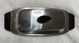 Vintage Stainless Steel Butter Dish With Lid - Picture 1 of 10