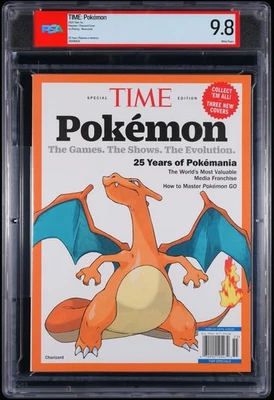 2025 POKEMON PSA 9.8 TIME MAGAZINE CHARIZARD - Image 1 of 2