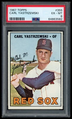 1967 Topps #355 Carl Yastrzemski - Boston Red Sox - PSA 6 - ExMT - 64863582🔥📈 - Imagem 1 de 2