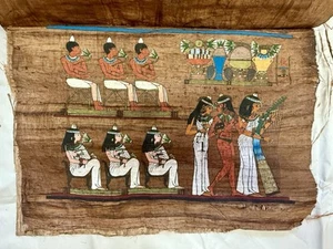 OLD RARE!! ANTIQUE ANCIENT EGYPTIAN BOOK 9 PAPYRUS KEY LIFE JUDGEMENT 2480 BC - Bild 1 von 23