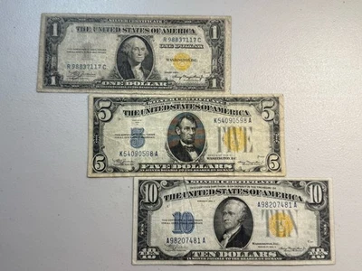 North Africa 3 Bills 3 Denominations ($1,$5 & $10) A4 - Image 1 of 4