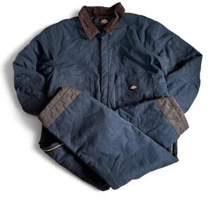 Mono Dickies Azul Marino Ropa de Trabajo Forro Acolchado Lona Algodón Hombre’s Talla Grande - Imagen 1 de 6