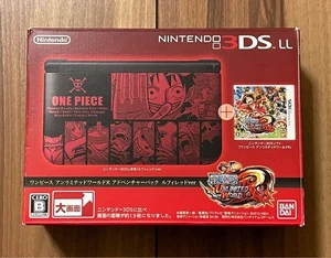 Nintendo 3DS LL One Piece Unlimited World R Adventure Luffy Red W/ Box Manual AR - Picture 1 of 9