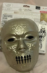 Harry Potter DEATH EATER Accessory Kit- Mask & Sticker Tattoo - Costume Cosplay - Picture 1 of 7