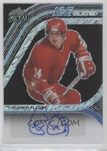 2024 Leaf Metal Legends Autographs Black Diagonal Shimmer Theo Fleury 1/2 Auto - Picture 1 of 2