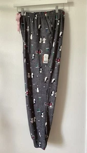 Joyspun Ladies Hacci Gray Jogger Drawstring Lounge Pants Pockets Size Medium - Picture 1 of 13