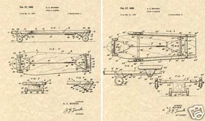 Vintage 1962 Skateboard Patent Kunstdruck READY TO FRAME Tony Hawk Deck Truck - Bild 1 von 1