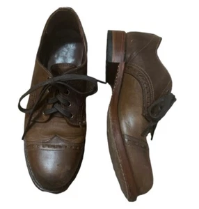 1990’s  Frye Brown Leather Unixex Oxfords, Size 8.5Men / 10.5Women - Picture 1 of 7