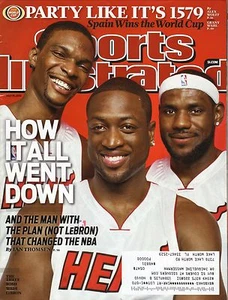 Miami Heat Lebron James Dwyane Wade Chris Bosh 2010 Sports Illustrated Magazine - Picture 1 of 1