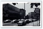A View Of Business District Cars Archwa Sign Attleboro Massachusetts MA Postcard