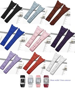 Genuine leather strap band bracelet (fits) Omega constellation Quadra 28mm - Picture 1 of 14