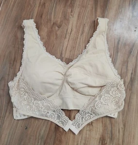 Kendally Comfy Corset Bra Front Cross Side Buckle Lace Bras 4XL 38G 2 NEW - Picture 1 of 3