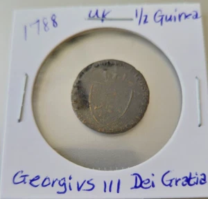 1788 UK TOKEN SPADE HALF GUINEA  Georgivs lll Dei Gratia - Picture 1 of 2