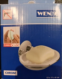 WENKO Seifen Ablage Schale Wand Halterung Chrom ohne bohren WC Dusche - Bild 1 von 4