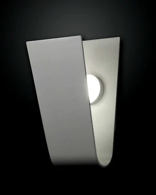 Lampada Da Parete LED Dimmerabile Design 1Fase Fabas Luce Argento Illuminazione - Immagine 1 di 2