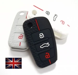 FOR AUDI KEY CASE FOB COVER A1 A3 S3 A4 S4 A5 S5 A6 S6 TT Q5 Q7 R8 REMOTE 7 - Picture 1 of 6